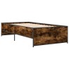 Cadre de lit sans matelas chêne fumé 90x190 cm 