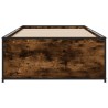 Cadre de lit sans matelas chêne fumé 90x190 cm 