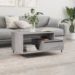 Table basse Sonoma gris 90x49x45 cm Bois d'ingénierie 