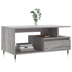 Table basse Sonoma gris 90x49x45 cm Bois d'ingénierie 