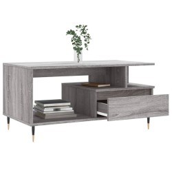 Table basse Sonoma gris 90x49x45 cm Bois d'ingénierie 