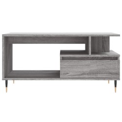 Table basse Sonoma gris 90x49x45 cm Bois d'ingénierie 