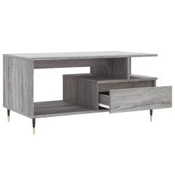 Table basse Sonoma gris 90x49x45 cm Bois d'ingénierie 