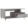 Table basse Sonoma gris 90x49x45 cm Bois d'ingénierie 
