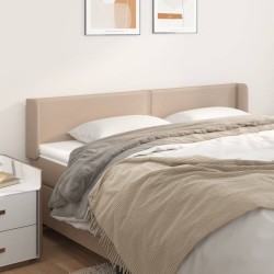 Tête de lit avec oreilles Cappuccino 163x16x78/88 cm Similicuir 