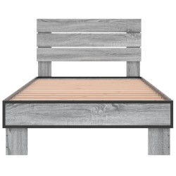 Cadre de lit sans matelas sonoma gris 100x200 cm 