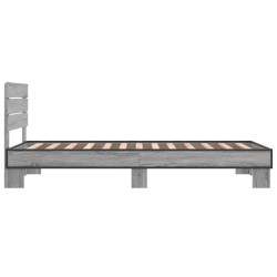Cadre de lit sans matelas sonoma gris 100x200 cm 