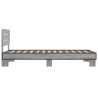 Cadre de lit sans matelas sonoma gris 100x200 cm 