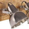 Lampe murale industrielle Argenté 70x23 cm E27 Bois de manguier 