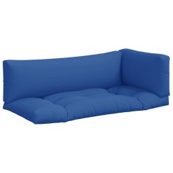 Coussins de palette lot de 3 bleu tissu 