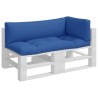 Coussins de palette lot de 3 bleu tissu 