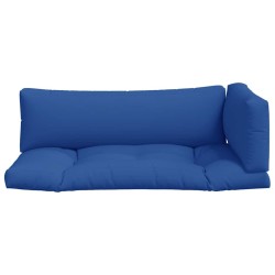 Coussins de palette lot de 3 bleu tissu 
