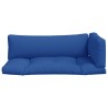 Coussins de palette lot de 3 bleu tissu 
