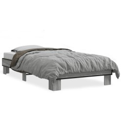 Cadre de lit sans matelas sonoma gris 75x190 cm 
