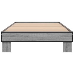 Cadre de lit sans matelas sonoma gris 75x190 cm 