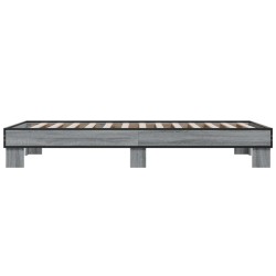Cadre de lit sans matelas sonoma gris 75x190 cm 