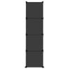 Cubes de rangement 12 pcs avec portes noir PP 