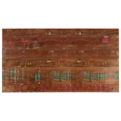 Dessus de table 110x50x2,5cm rectangulaire bois massif récupéré 