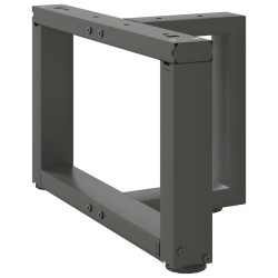 Pieds de table basse en T, 2 pièces, anthracite, 40 x 25 x (30-31) cm, acier 