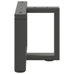 Pieds de table basse en T, 2 pièces, anthracite, 40 x 25 x (30-31) cm, acier 