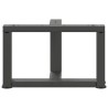 Pieds de table basse en T, 2 pièces, anthracite, 40 x 25 x (30-31) cm, acier 