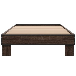 Cadre de lit sans matelas chêne marron 75x190 cm 