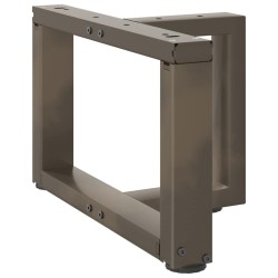 Pieds de table basse en T, 2 pièces, noir, 40 x 25 x (30-31) cm, acier 