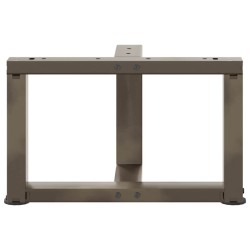 Pieds de table basse en T, 2 pièces, noir, 40 x 25 x (30-31) cm, acier 