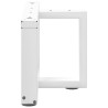Pieds de table basse en T, 2 pièces, blanc, 40 x 25 x (30-31) cm, acier 
