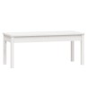 Banc de jardin blanc 109x44x45 cm bois massif de pin 