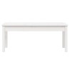 Banc de jardin blanc 109x44x45 cm bois massif de pin 