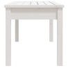 Banc de jardin blanc 109x44x45 cm bois massif de pin 