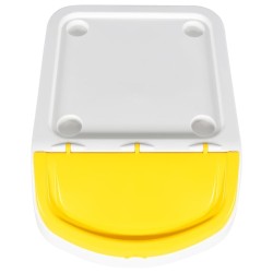 Poubelles empilables avec couvercles 3 pcs blanc PP 120 L 