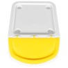 Poubelles empilables avec couvercles 3 pcs blanc PP 120 L 