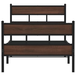 Cadre de lit sans matelas avec tête de lit et pied de lit 