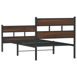 Cadre de lit sans matelas avec tête de lit et pied de lit 