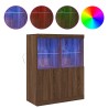 Buffet chêne marron 81x37x100 cm bois d'ingénierie 