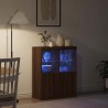 Buffet chêne marron 81x37x100 cm bois d'ingénierie 
