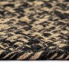 Tapis fait à la main Jute Noir et marron 180 cm 