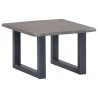 Table basse avec bord naturel Gris 60x60x40 cm Bois d'acacia 