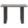 Table basse avec bord naturel Gris 60x60x40 cm Bois d'acacia 