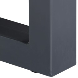 Table basse avec bord naturel Gris 60x60x40 cm Bois d'acacia 