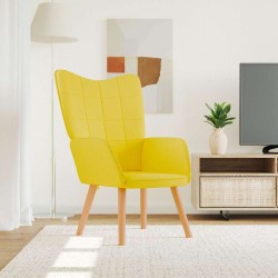Chaise de relaxation Jaune moutarde Tissu 