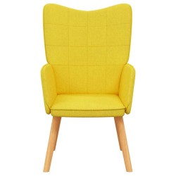 Chaise de relaxation Jaune moutarde Tissu 