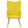 Chaise de relaxation Jaune moutarde Tissu 