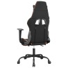 Chaise de jeu avec repose-pied Noir et orange Similicuir 