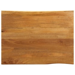 Dessus de table 90x80x3,8 cm bord vivant bois massif manguier 