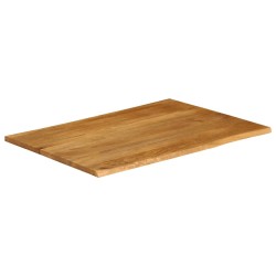 Dessus de table 90x80x3,8 cm bord vivant bois massif manguier 