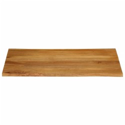 Dessus de table 90x80x3,8 cm bord vivant bois massif manguier 