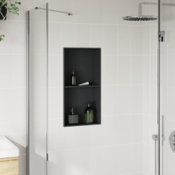 Niche de douche noir mat 32x62x9 cm acier inoxydable 